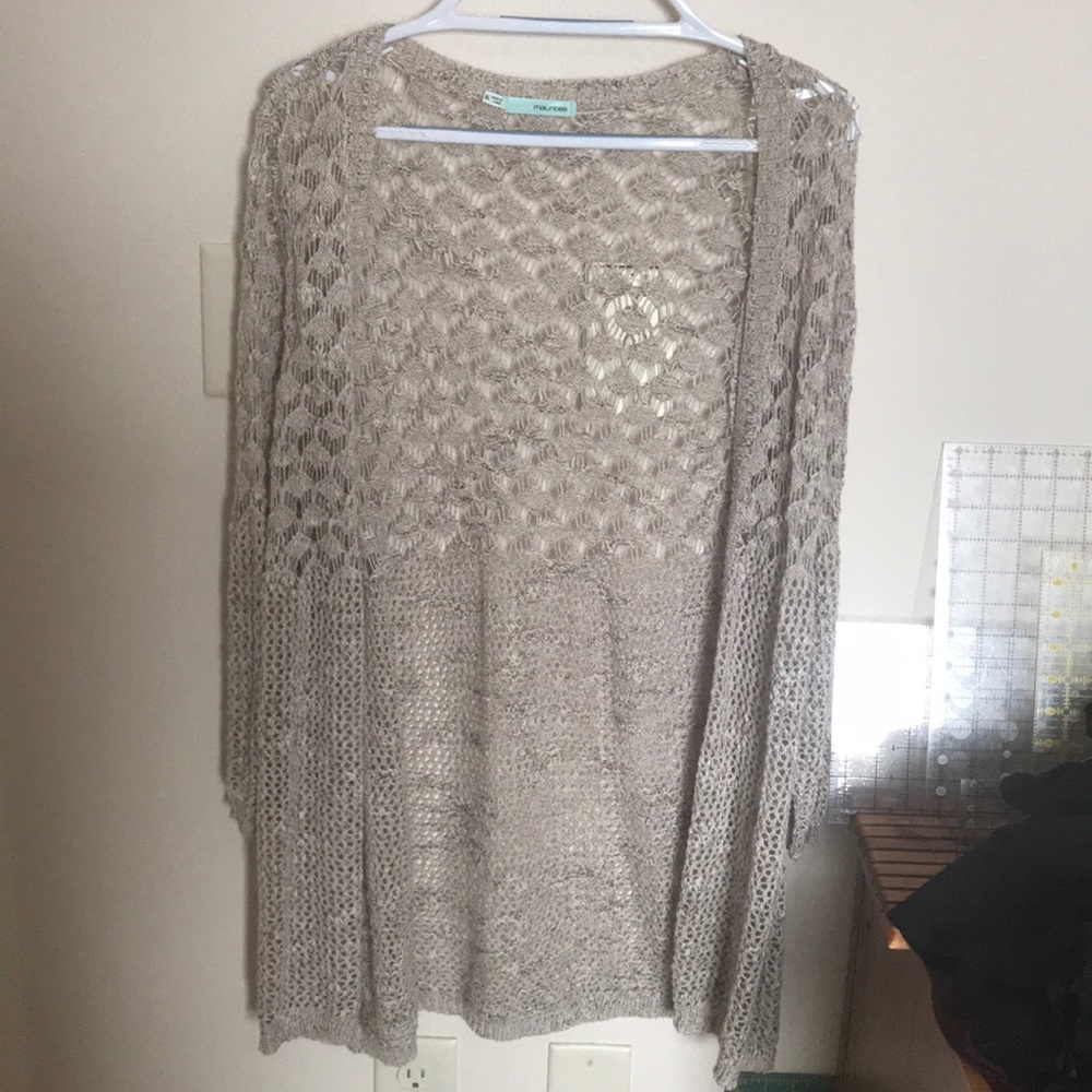 Tan cardigan